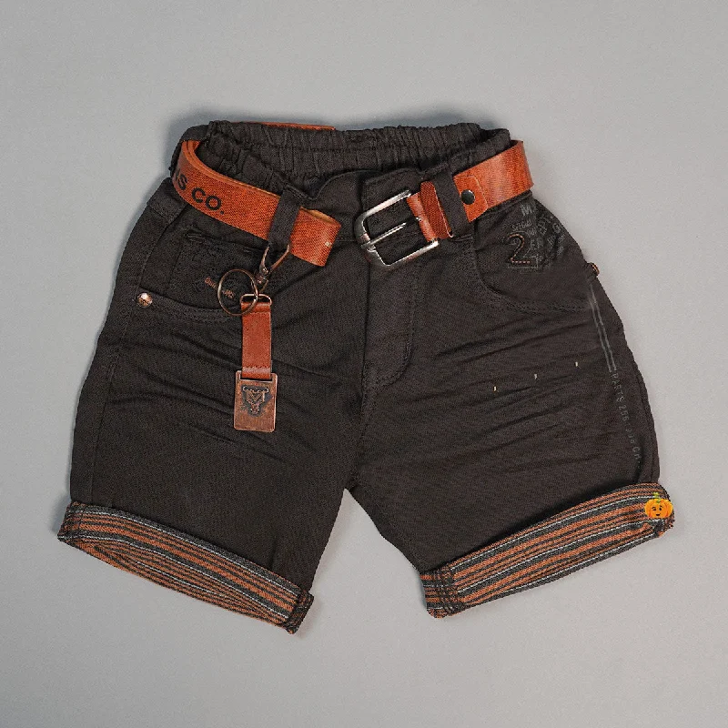 Women's Button-Up ShortsNavy Blue and Coffee Shorts For Boys