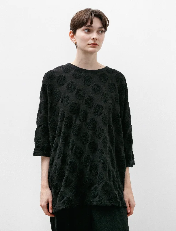 Women's Blouse with Notched CollarPolka Dot Big T-Shirt