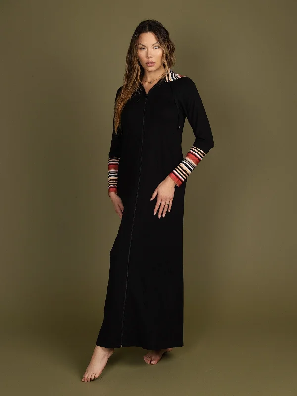 women's pajamas with a sophisticated, modern twistStriped Trim Morning Robe