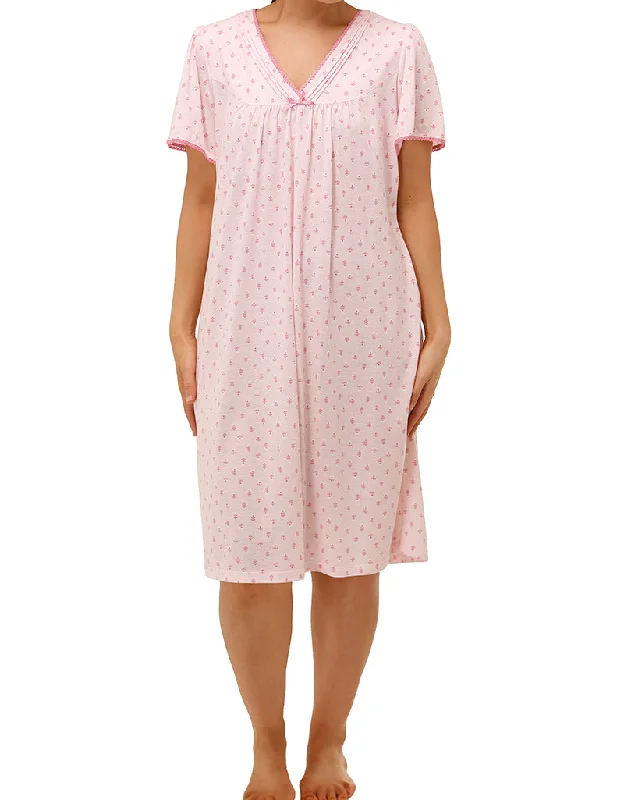 women's pajamas with cozy footiesSchrank Style SK300T Tulips Cotton Nightie