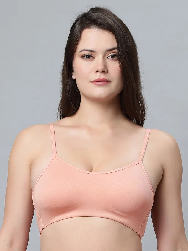 plus-size minimizer underwire braFull Coverage Non Padded Peach Color Sports Bra (Pack of 1)