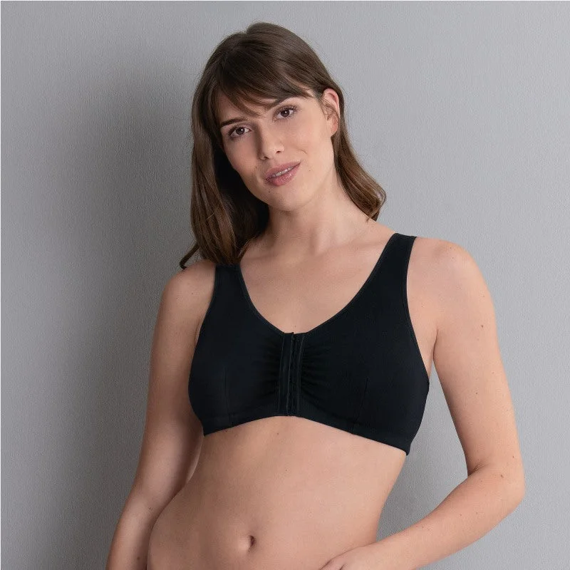 plus-size sports bra with high-impact supportANITA HAZEL POST MASTECTOMY BLACK