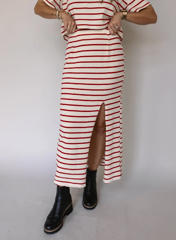 Women's Keyhole-Back DressesGabe Striped Midi Skirt