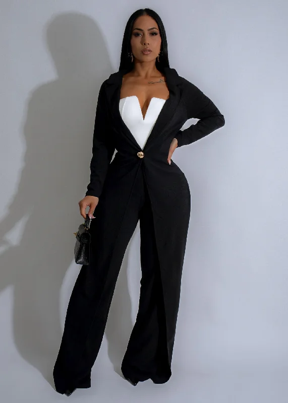 Women's Jumpsuits with U-Shaped CollarVanguard Grace Jumpsuit Black