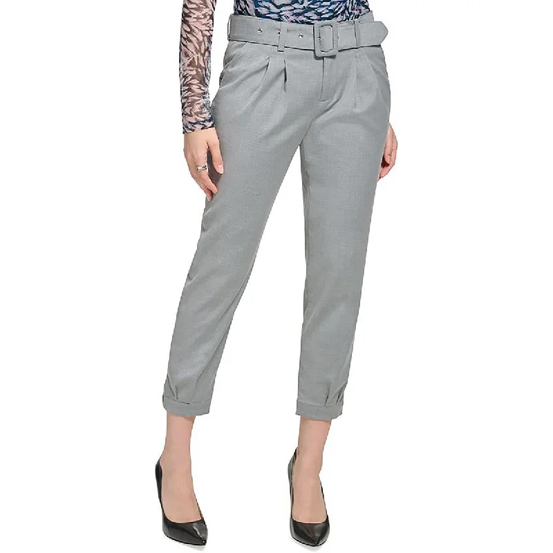 Women's Jodhpurs with Collarless DesignPetites Womens Heathered Pleated Dress Pants