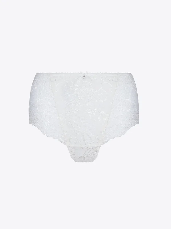 plus-size lace hipster panties with a tummy tuckerAvery Tai High Waist