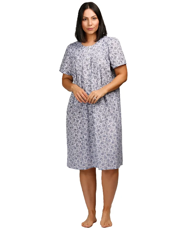 women's pajamas with pockets on the chestSchrank SK701P Paisley Short Sleeve Nightie