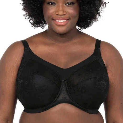 plus-size underwire bra with wide strapsGODDESS VERITY UW FULL CUP BLACK