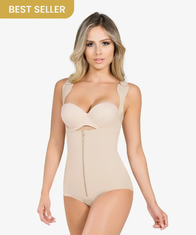 firm-compression shapewear for workwear385 Thermal Body Shaper With Wide Straps