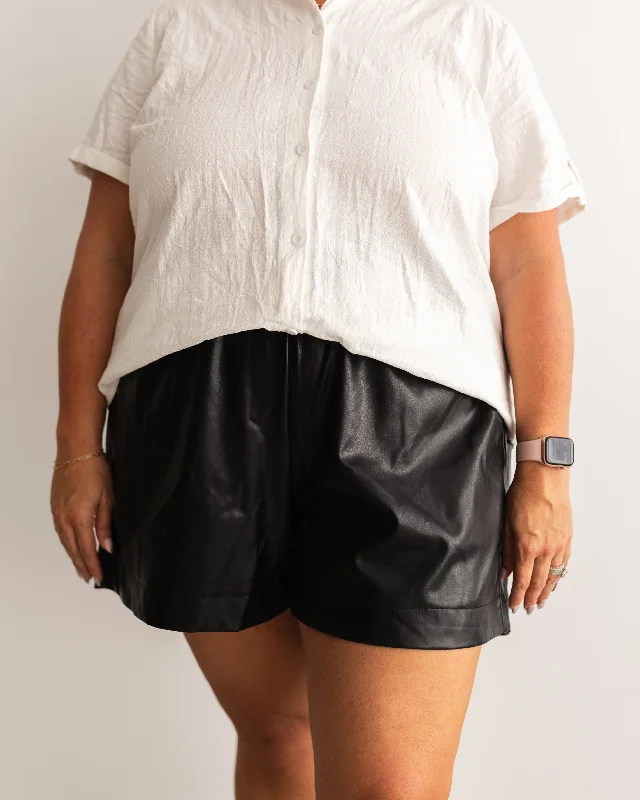 Women's Sporty ShortsAdmit It Leather Shorts