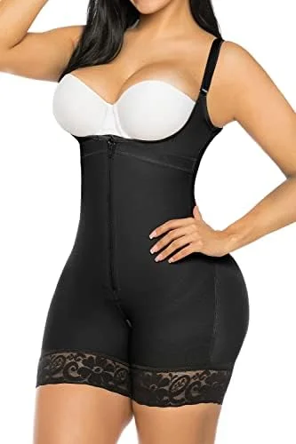 plus-size waist cincher with power mesh for supportYianna faja moldeadora tipo colombiana M