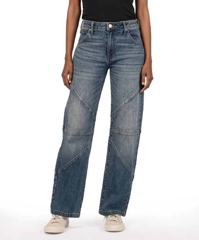 Women's Jodhpurs with Flared LegSienna High Rise Wide Leg Jeans In Dark Base Wash