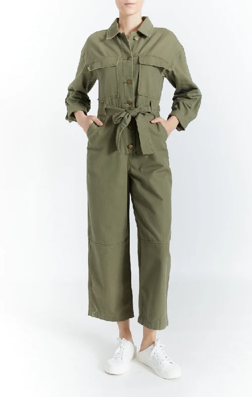 Women's Jumpsuits with SleevesTwill Vintage Jumpsuit