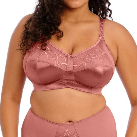 seamless nursing bra with easy-access clipsELOMI CATE NON WIRED BRA ROSEWOOD