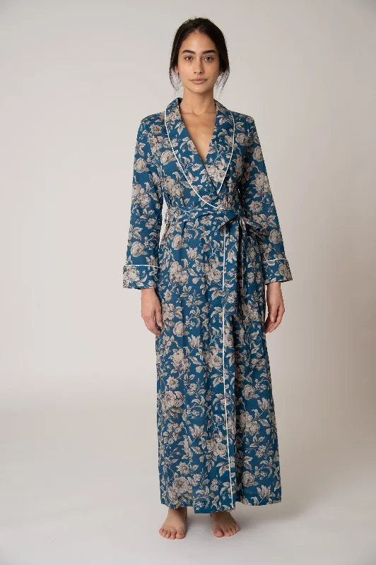 women's pajamas with pockets on legsMatador Robe - Blue Graceful