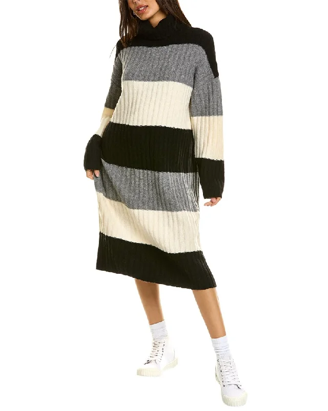 Women's Narrow Collar SweatersANNA KAY Wool-Blend Sweaterdress