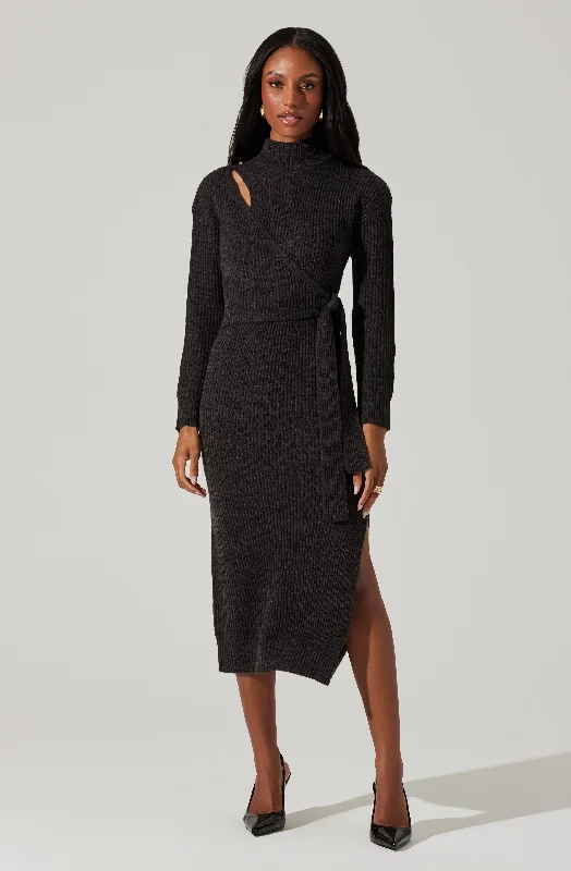 Women's Mandarin Collar SweatersAudree sweater dress