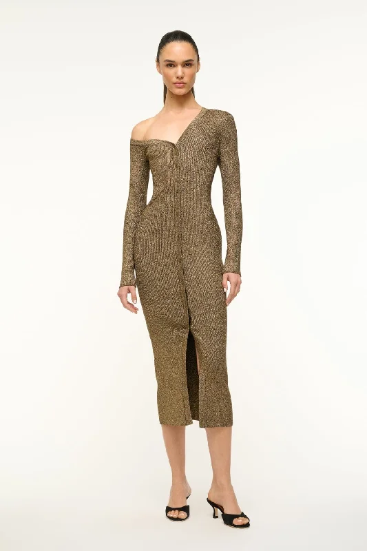 Women's Estonian Wool SweatersCRAFTSMAN SWEATER DRESS | METALLIC GOLD