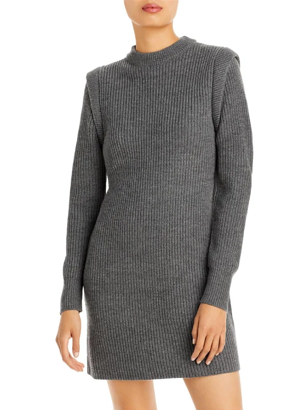 Women's High Collar SweatersLombard Womens Mockneck Knit Sweaterdress