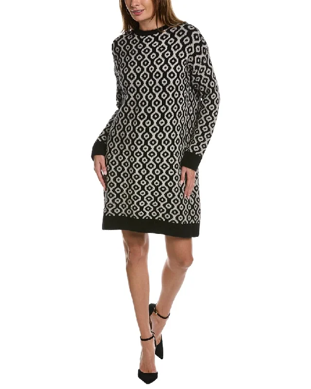 Women's Lapel Collar SweatersMax Mara Cadine Wool, Mohair & Cashmere-Blend Sweaterdress