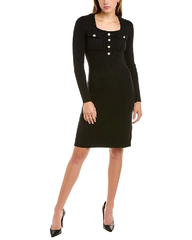 Women's Notched Collar SweatersNanette by Nanette Lepore Leah Sweaterdress