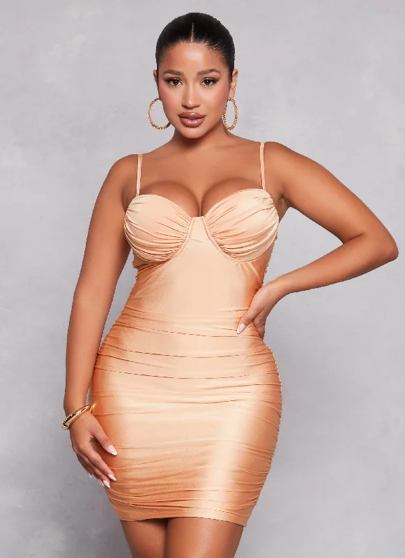  Women's A-Line DressesHaute Monde Ruched Bustier Dress