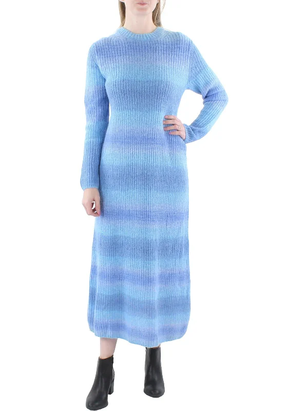 Women's Peter Pan Collar SweatersWomens Knit Long Sweaterdress