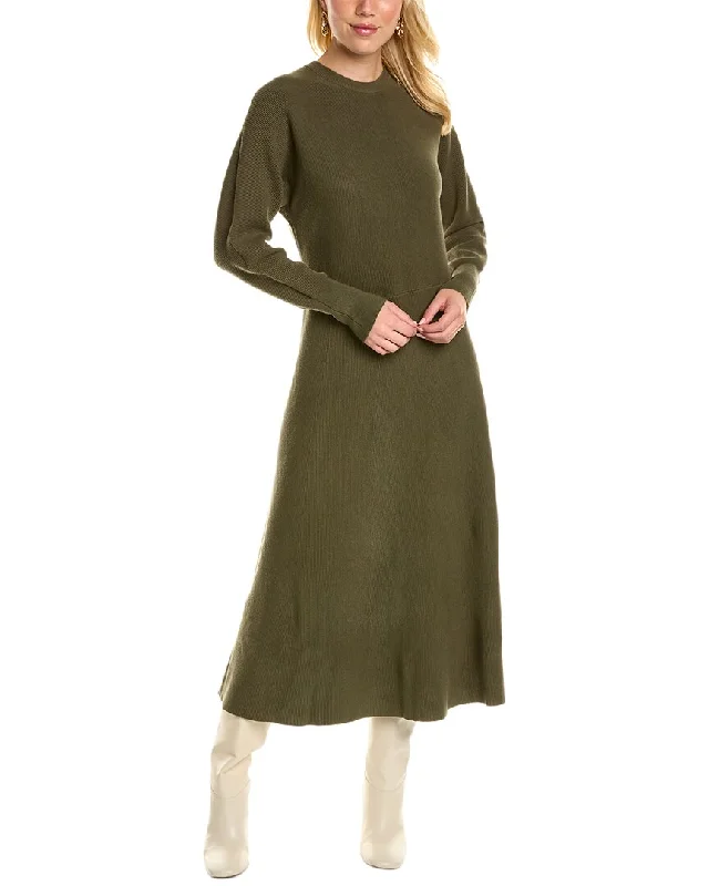 Women's Shawl Collar SweatersYAL New York Ribbed Sweaterdress