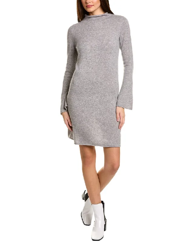 Women's Long Length Sweatersphilosophy Funnel Neck Cashmere Sweaterdress