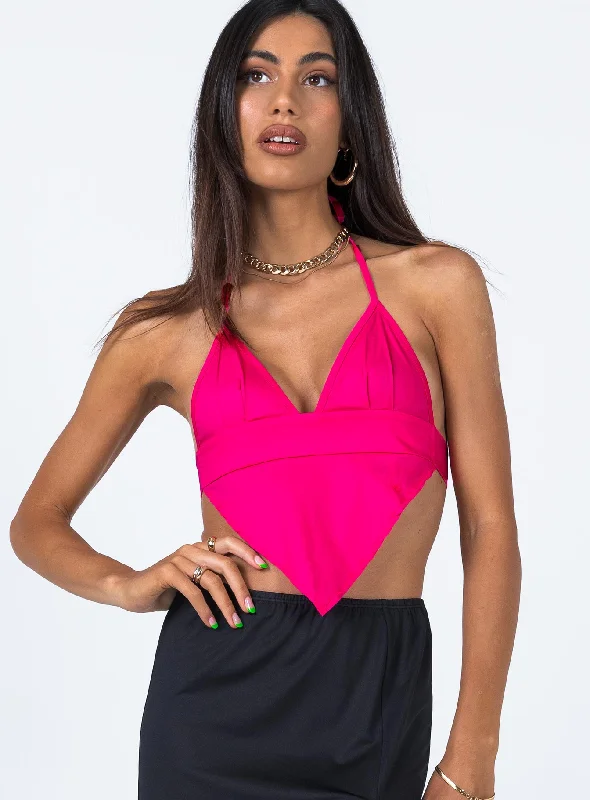 Women's Blouse with Keyhole NeckJessie Top Pink