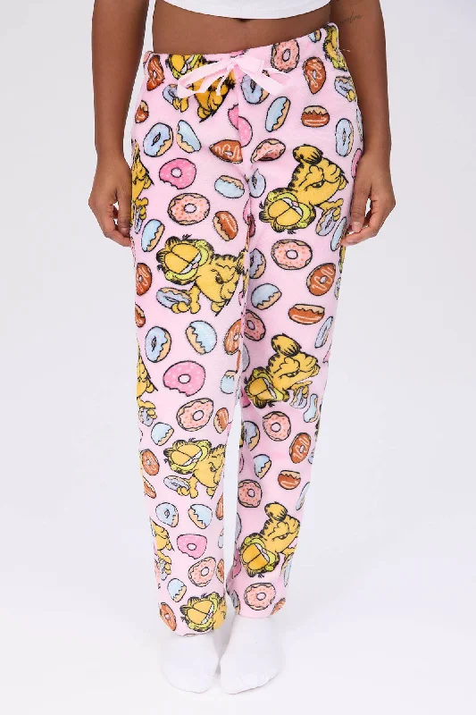 women's pajamas for travelGarfield Printed Plush Pajama Pants