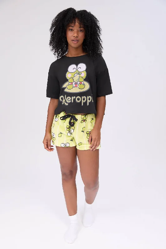 women's pajamas with a touch of eleganceKeroppi Pajama Tee And Shorts 2-Piece Set