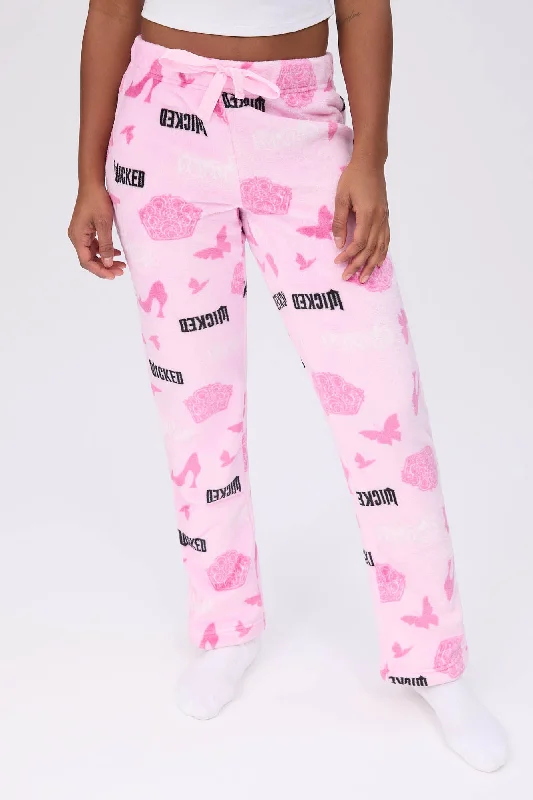 women's pajamas for everyday loungingWicked Butterfly Printed Plush Pajama Pants