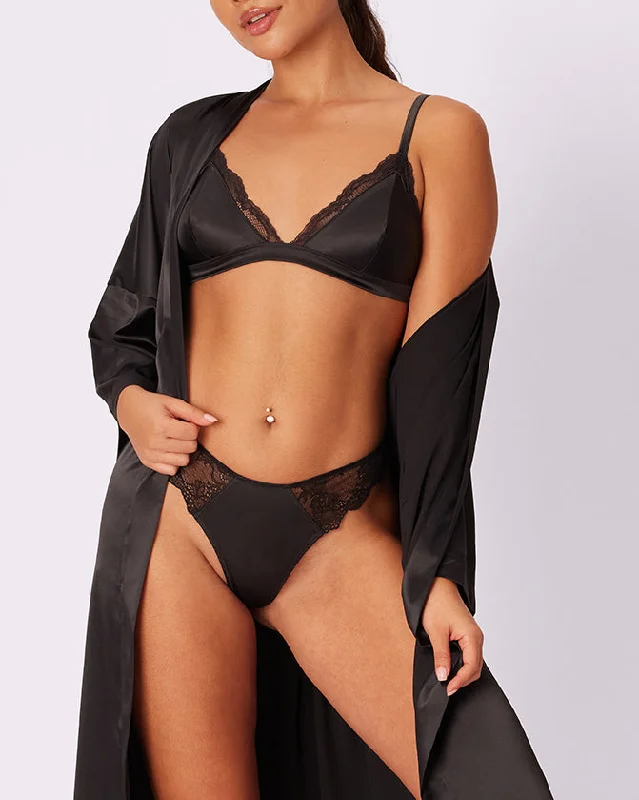 women's pajamas with a comfortable fitLong Robe | Luxe Satin (Eightball)