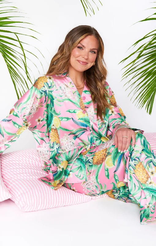 women's pajamas with built-in braParadise PJ Set ~ Hannahs Pineapple Dream