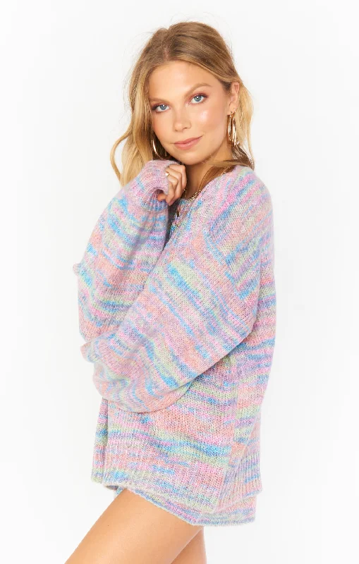 women's pajamas in pastel colorsPismo Sweater ~ Spacedye Knit